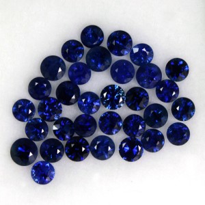 5.90 Cts Natural Top BLue Sapphire Loose Gemstone Round Cut Lot Burma 3-3.5 mm