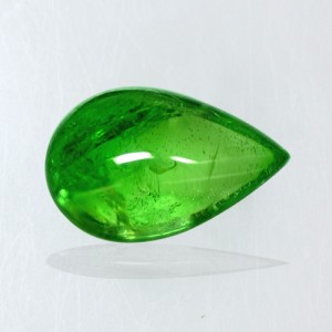 3.69 Cts Natural Lustrous Emerald Green Tsavorite Pear Cabochon Kenya Gemstone