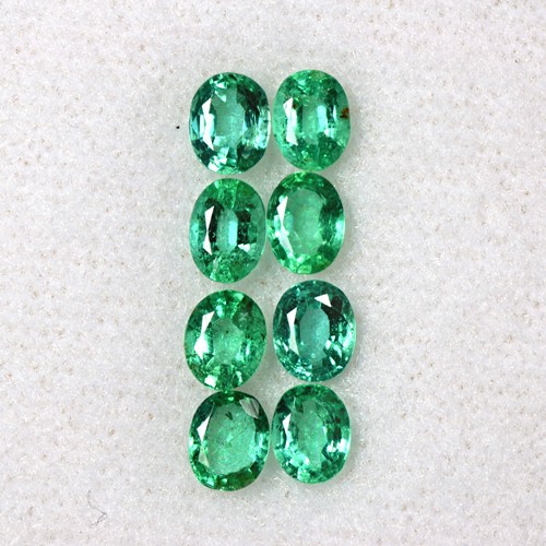 3.06 Cts Natural Lustrous Top Green Emerald Oval Cut Lot Zambia 5x4 mm Gemstone