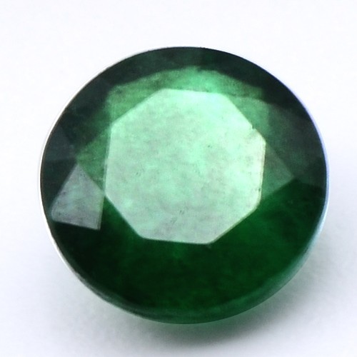 0.74 Cts Natural Top Fine Quality Green Emerald Round Cut Untreated Zambia
